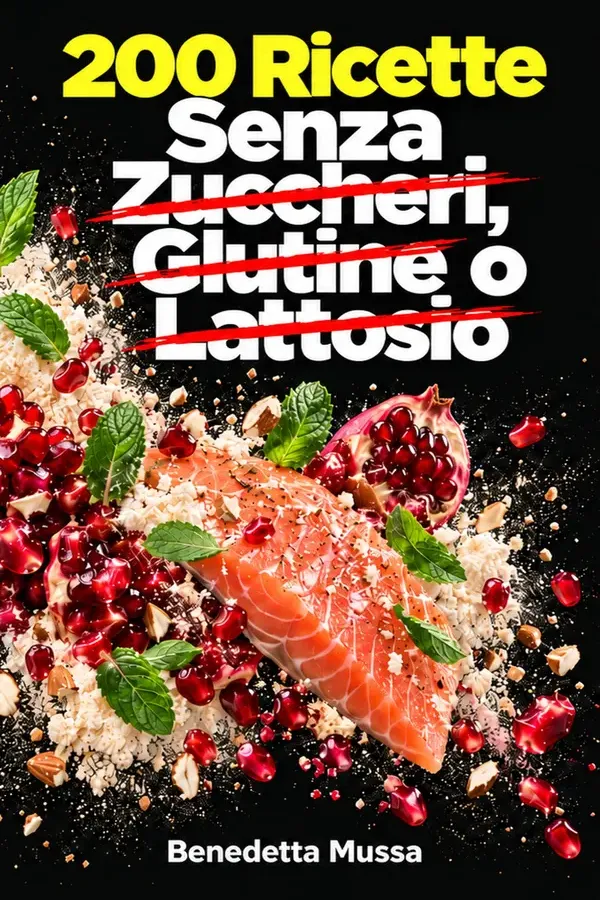 Copertina dell'ebook 200 Ricette Senza Zucchero, Glutine o Lattosio: piatti facili e golosi per ritrovare energia e salute. Senza glutine, senza lattosio e senza zuccheri. (Ricette per la tua salute) di Benedetta Mussa