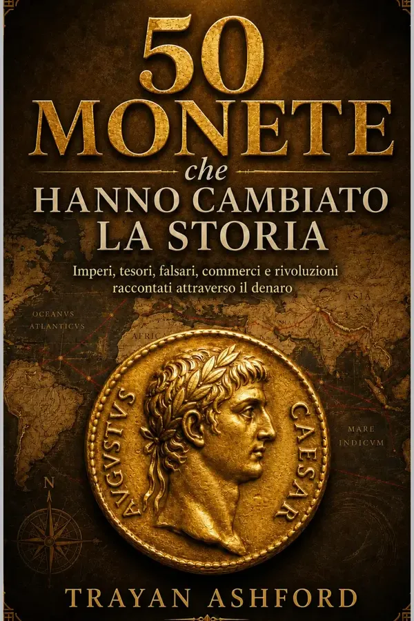 Copertina dell'ebook 50 monete che hanno cambiato la storia: Imperi, tesori, falsari, commerci e rivoluzioni raccontati attraverso il denaro (Il lato inatteso della Storia Vol. 5) di Trayan Ashford