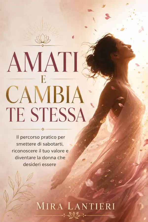 Copertina dell'ebook AMATI E CAMBIA TE STESSA: Il percorso pratico per smettere di sabotarti, riconoscere il tuo valore e diventare la donna che desideri essere di Mira Lantieri