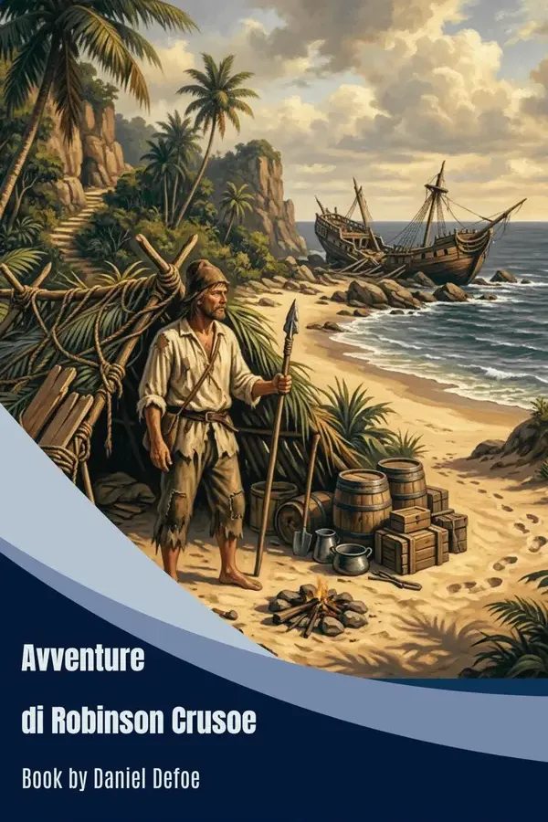 Copertina dell'ebook Avventure di Robinson Crusoe di Daniel Defoe