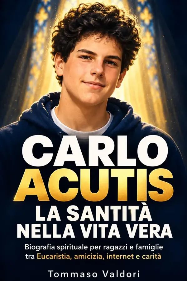 Copertina dell'ebook Carlo Acutis, la santità nella vita vera: Biografia spirituale per ragazzi e famiglie tra Eucaristia, amicizia, internet e carità di Tommaso Valdori