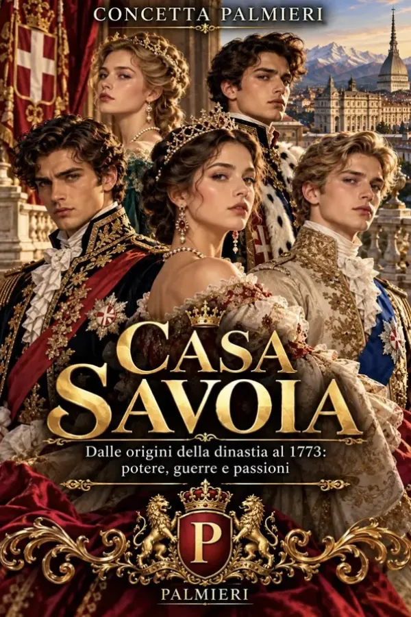 Copertina dell'ebook CASA SAVOIA - IL SANGUE E LA CORONA: Dalle origini della dinastia al 1773: potere, guerre e passioni (EDIZIONI PALMIERI) di CONCETTA PALMIERI