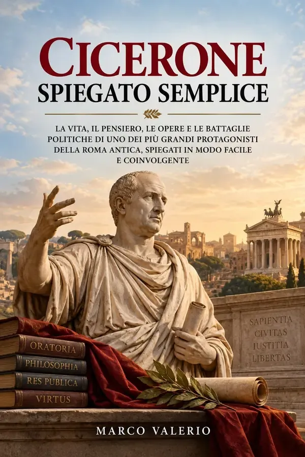 Copertina dell'ebook Cicerone Spiegato Semplice: La vita, il pensiero, le opere e le battaglie politiche di uno dei più grandi protagonisti della Roma antica, spiegati in modo ... autori della letteratura latina Vol. 2) di Marco Valerio