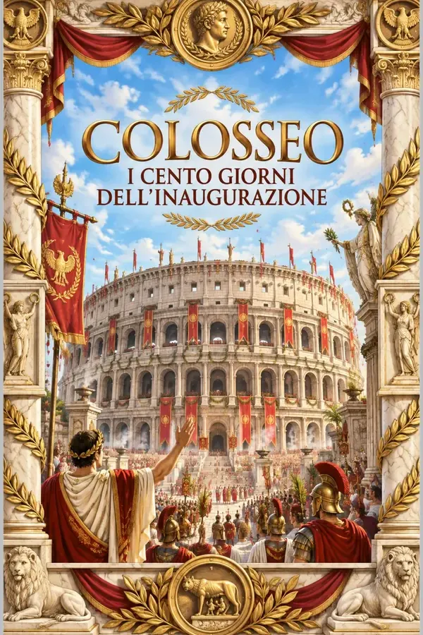 Copertina dell'ebook COLOSSEO I CENTO GIORNI DELL'INAUGURAZIONE: Tito, Roma e lo spettacolo che inaugurò l'anfiteatro più famoso del mondo (Cronache del Tempo: Storia, Miti e Misteri) di Omar Berellini
