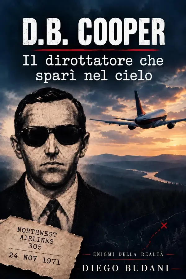 Copertina dell'ebook D.B. COOPER: Il dirottatore che sparì nel cielo (Enigmi della Realtà) di Diego Budani