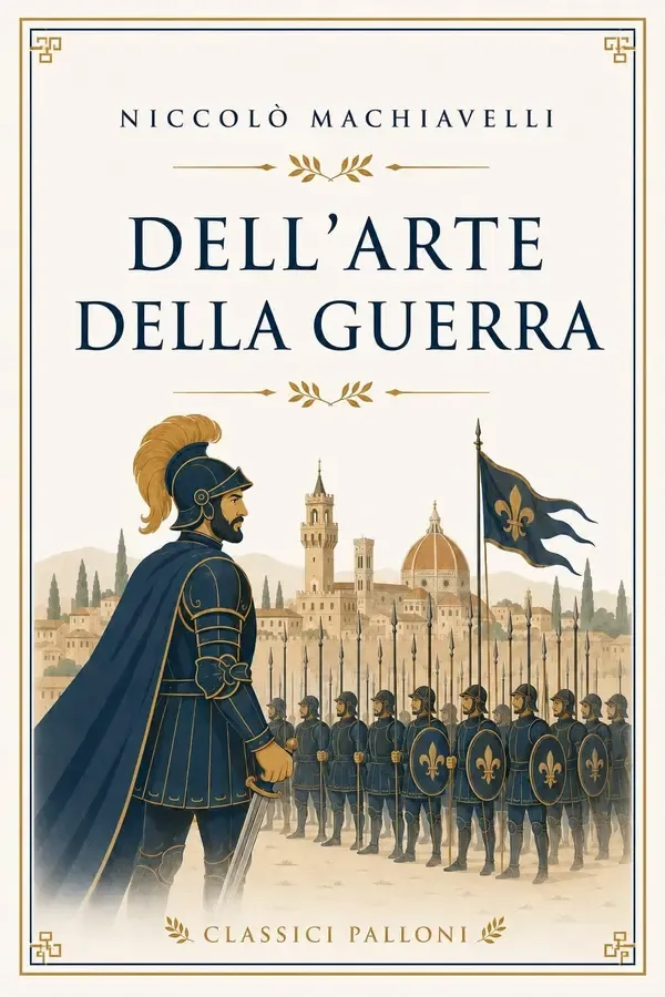 Copertina dell'ebook Dell'arte della guerra: Edizione riscritta in Italiano Moderno scorrevole (Classici Palloni) di Nicolò Machiavelli