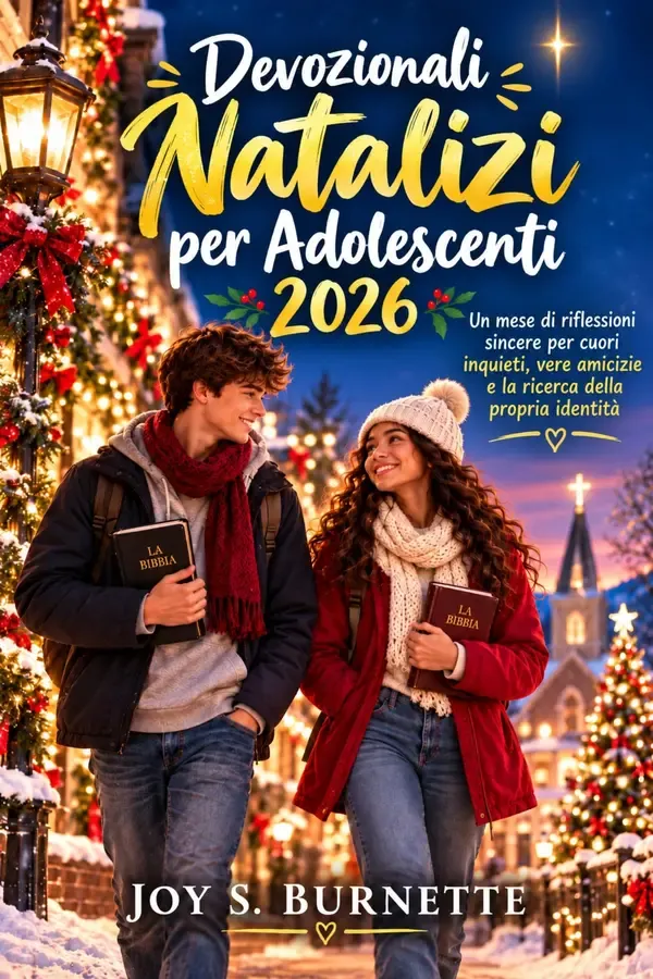 Copertina dell'ebook Devozionali Natalizi per Adolescenti 2026: Un mese di riflessioni sincere per cuori inquieti, vere amicizie e la ricerca della propria identità. di Joy S. Burnette