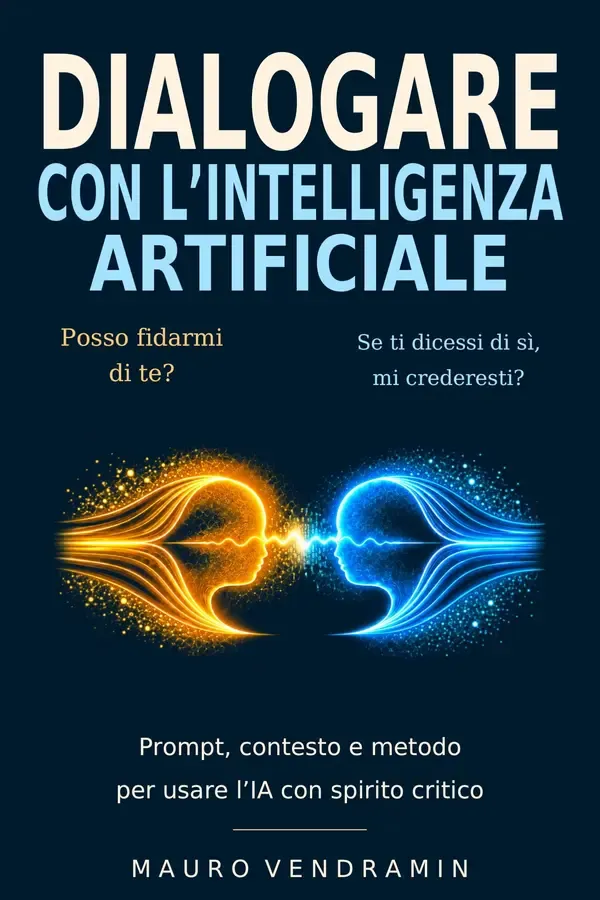 Copertina dell'ebook DIALOGARE CON L'INTELLIGENZA ARTIFICIALE: Prompt, contesto e metodo per usare l'IA con spirito critico di MAURO VENDRAMIN