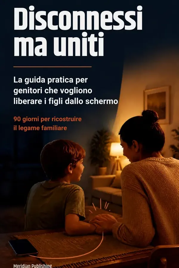 Copertina dell'ebook Disconnessi ma Uniti: La guida pratica per genitori che vogliono liberare i figli dallo schermo di Meridian Publishing