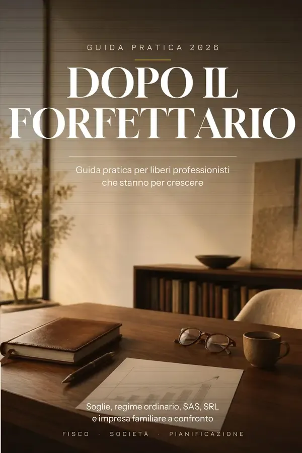 Copertina dell'ebook Dopo il Forfettario: Guida pratica per liberi professionisti che stanno per crescere - Soglie, regime ordinario, SAS, SRL e impresa familiare a confronto di Fisco E Impresa