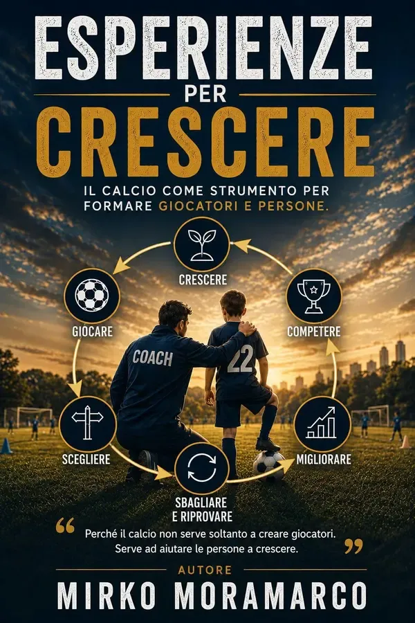 Copertina dell'ebook Esperienze per Crescere: il calcio come strumento per formare giocatori e persone "Perché il calcio non serve soltanto a creare giocatori. Serve ad aiutare le persone a crescere." di Mirko Moramarco