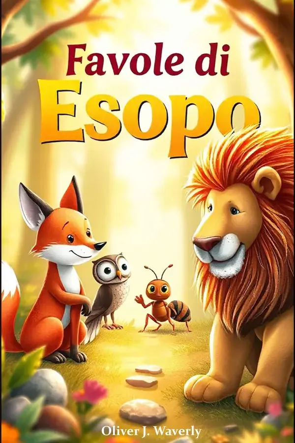 Copertina dell'ebook Favole di Esopo: 57 racconti illustrati con la morale, per bambini dai 6 anni di Esopo