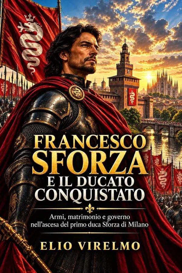 Copertina dell'ebook Francesco Sforza e il ducato conquistato: Armi, matrimonio e governo nell'ascesa del primo duca Sforza di Milano (Poteri e dinastie del Rinascimento italiano) di Elio Virelmo