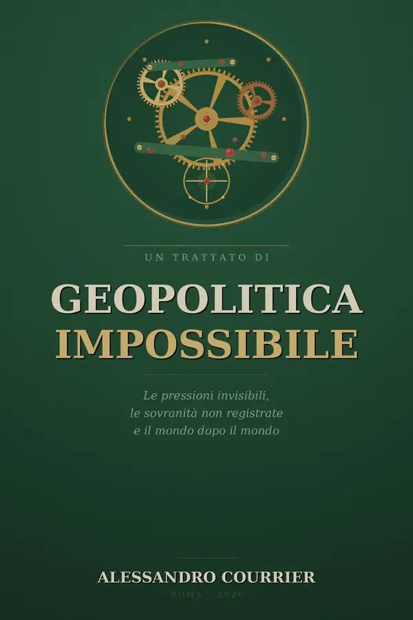 Copertina dell'ebook Geopolitica impossibile : Le pressioni invisibili, le sovranità non registrate, e il mondo dopo il mondo di Alessandro Courrier