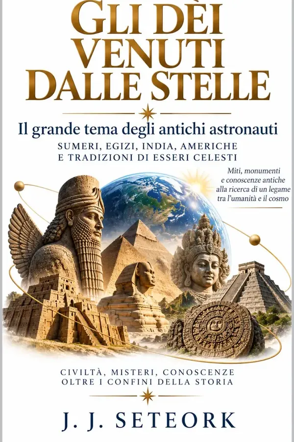 Copertina dell'ebook GLI DÈI VENUTI DALLE STELLE: Il grande tema degli antichi astronauti di J. J. SETEORK