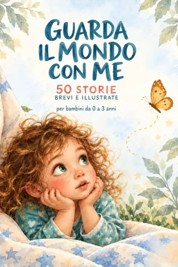 Copertina dell'ebook Guarda il mondo con me: 50 storie brevi illustrate da leggere insieme, per bambini da 0 a 3 anni di Alicia Color