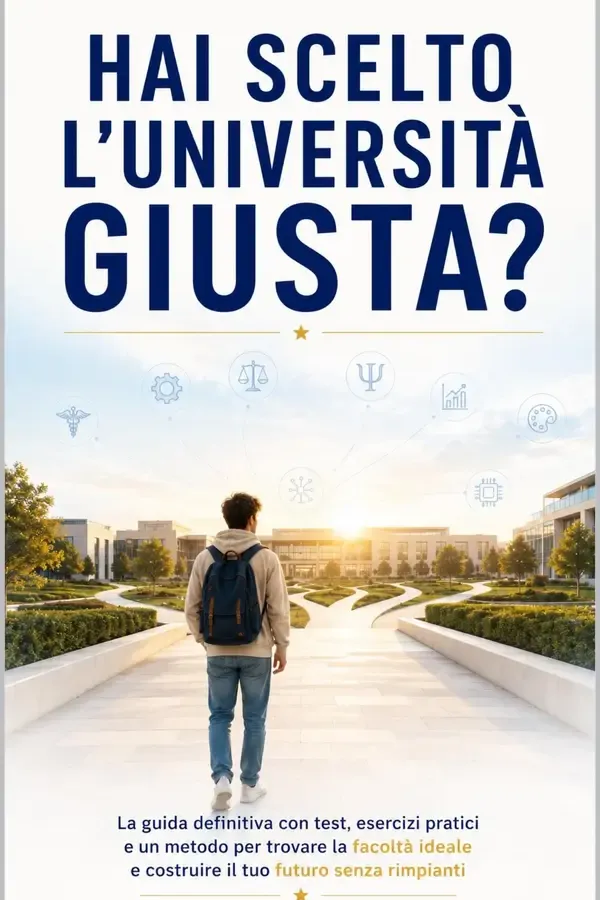 Copertina dell'ebook HAI SCELTO L'UNIVERSITÀ GIUSTA?: La guida definitiva con oltre 20 test di orientamento, esercizi pratici e un metodo scientifico per scegliere la facoltà più adatta a te di Accademia Sapere