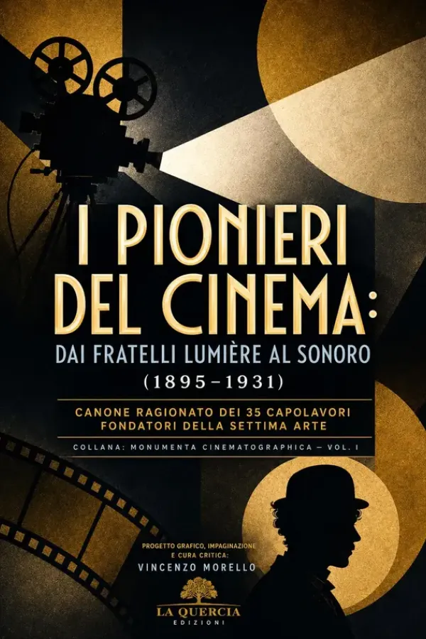 Copertina dell'ebook I PIONIERI DEL CINEMA: Canone Ragionato dei 35 Capolavori Fondatori: Guida Critica alle Opere, Innovazioni Tecniche, Sceneggiature, Dizionario dei Movimenti e Galleria dei Manifesti d'Epoca di La Quercia Edizioni