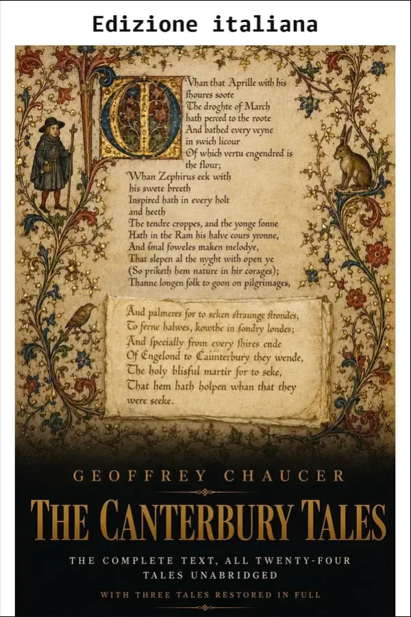 Copertina dell'ebook I racconti di Canterbury (Annotato) (Classici della letteratura mondiale) di Geoffrey Chaucer