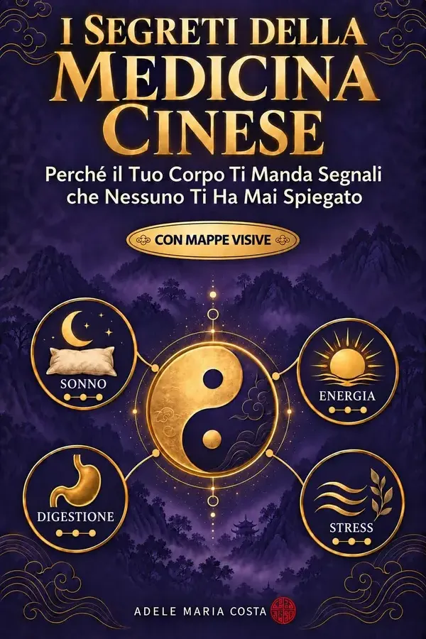 Copertina dell'ebook I Segreti della Medicina Cinese: Protocolli Pratici per Sonno, Energia, Digestione e Stress, Mappe Visive - Perché il Tuo Corpo Ti Manda Segnali che Nessuno Ti ha Mai Spiegato di Adele Maria Costa