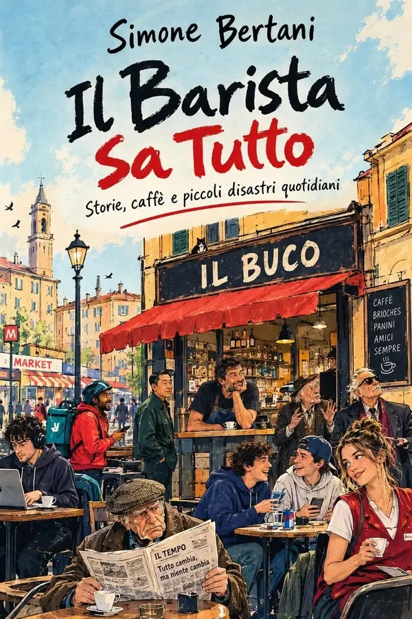 Copertina dell'ebook IL BARISTA SA TUTTO: Storie, caffè e piccoli disastri quotidiani di Simone Bertani