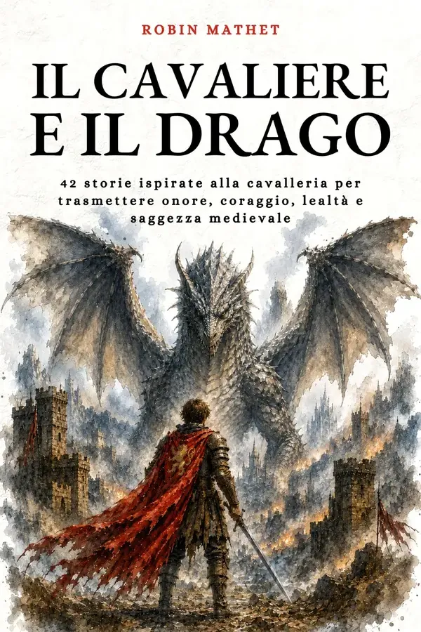 Copertina dell'ebook Il Cavaliere e il Drago: 42 storie ispirate alla cavalleria per trasmettere onore, coraggio, lealtà e saggezza medievale (Saggezza Zen) di Robin Mathet