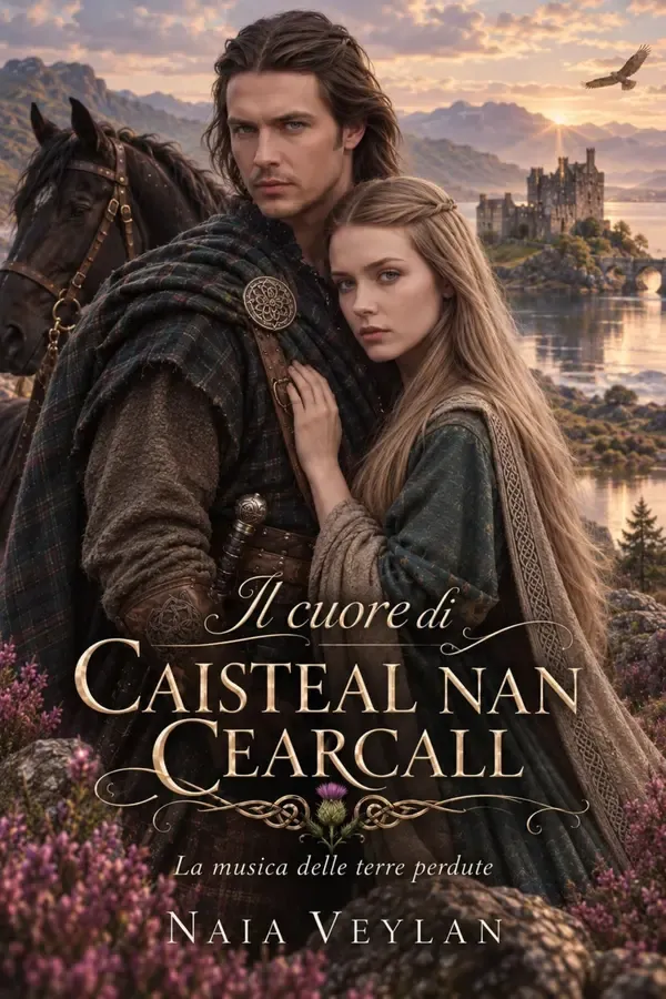 Copertina dell'ebook Il cuore di Caisteal nan Cearcall: La musica delle terre perdute (Medievale Alba Collezione Vol. 1) di Naia Veylan