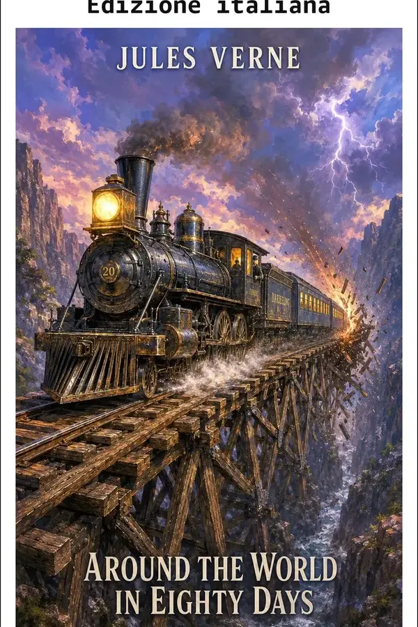 Copertina dell'ebook Il giro del mondo in ottanta giorni (Edizione annotata) (Classici della letteratura mondiale) di Jules Verne