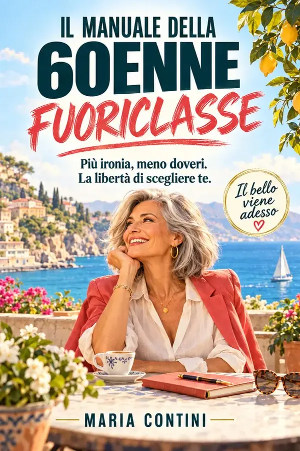 Copertina dell'ebook Il Manuale della 60enne Fuoriclasse: il regalo perfetto per donne di 60 anni che vogliono vivere i sessant'anni da vera protagonista di Maria Contini