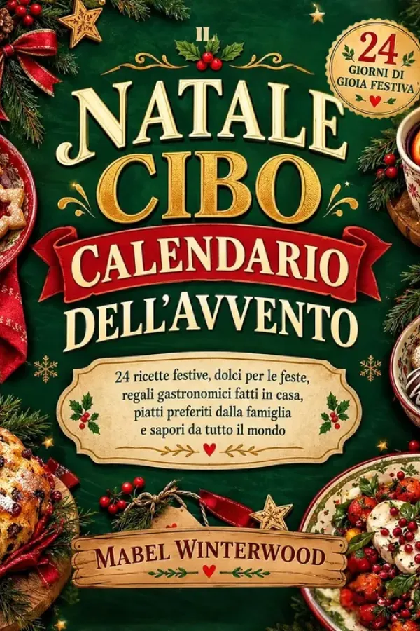 Copertina dell'ebook IL NATALE CIBO CALENDARIO DELL'AVVENTO: 24 ricette festive, dolci per le feste, regali gastronomici fatti in casa, piatti preferiti dalla famiglia e sapori da tutto il mondo. di Mabel Winterwood