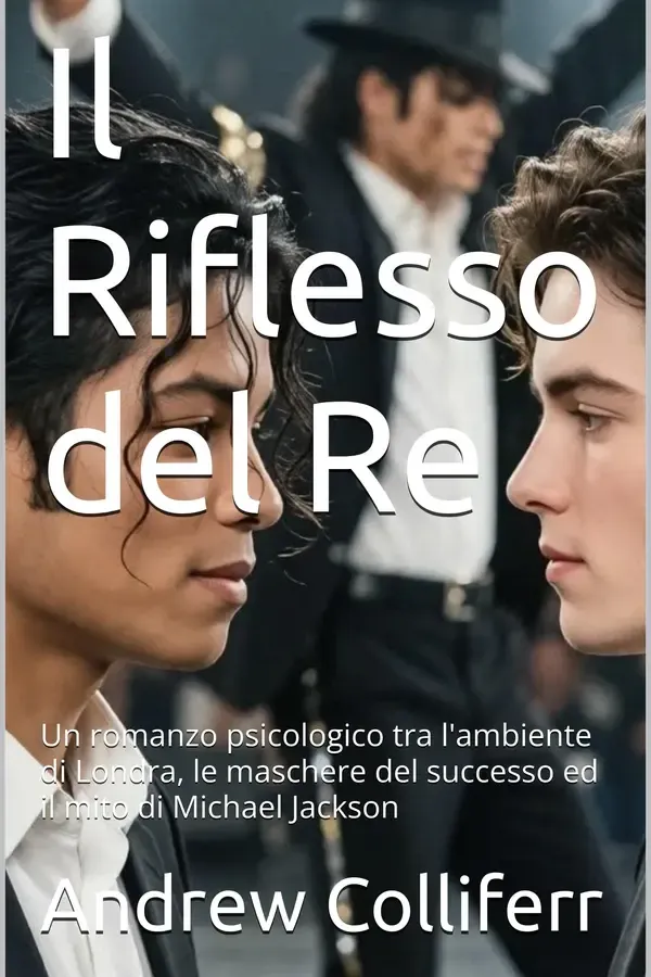 Copertina dell'ebook Il Riflesso del Re: Un romanzo psicologico tra l'ambiente di Londra, le maschere del successo ed il mito di Michael Jackson di Andrew Colliferr
