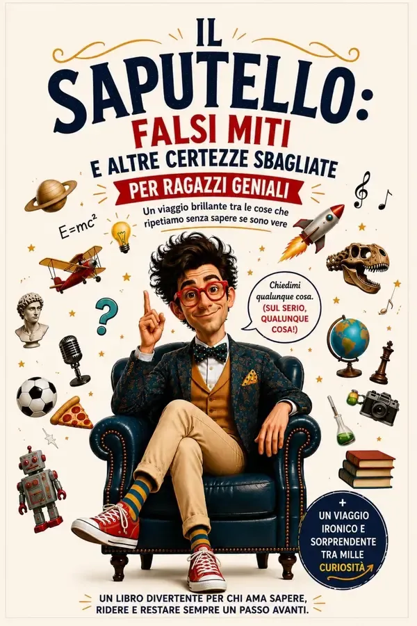 Copertina dell'ebook Il Saputello - Falsi miti e altre certezze sbagliate per RAGAZZI GENIALI: Un viaggio brillante tra le cose che ripetiamo senza sapere se sono vere di Saputello - Limited edition