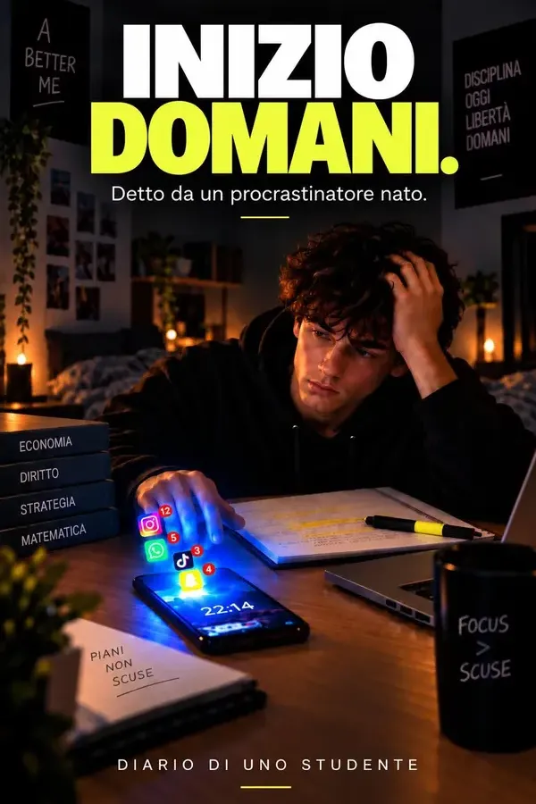 Copertina dell'ebook Inizio domani: Detto da un procrastinatore nato di Diario di uno studente
