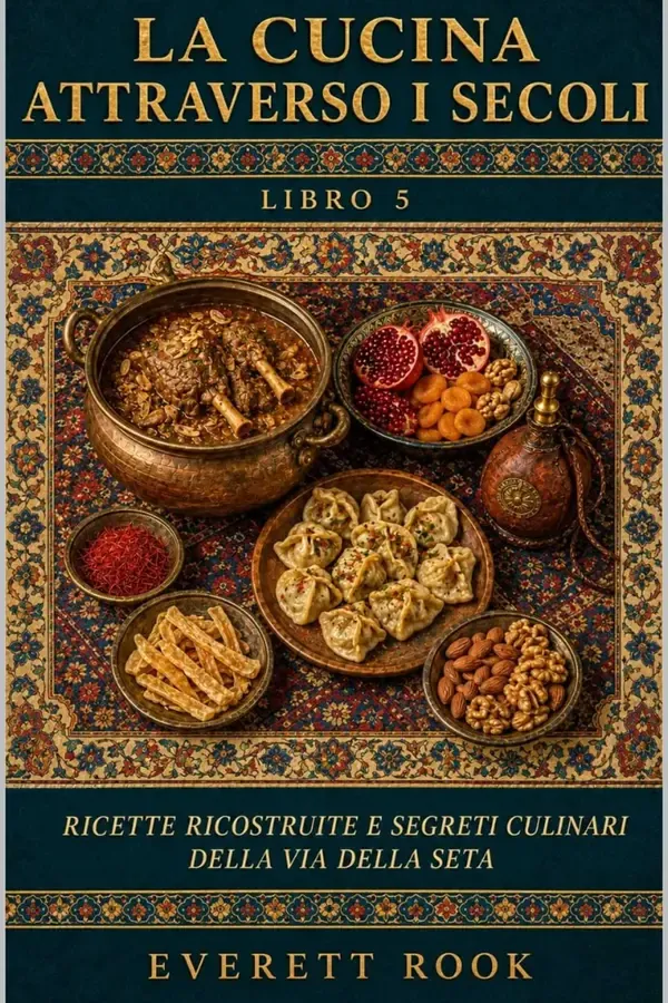 Copertina dell'ebook La cucina attraverso i secoli : Ricette ricostruite e segreti culinari della Via della Seta di Everett Rook