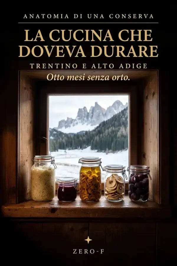 Copertina dell'ebook La Cucina Che Doveva Durare: Trentino e Alto Adige: malghe, bosco, selvaggina e conserve di montagna. Otto mesi senza orto, e la tecnologia che li ha resi ... (Anatomia di una Conserva Vol. 11) di Zero-F zerof.conserve@gmail.com
