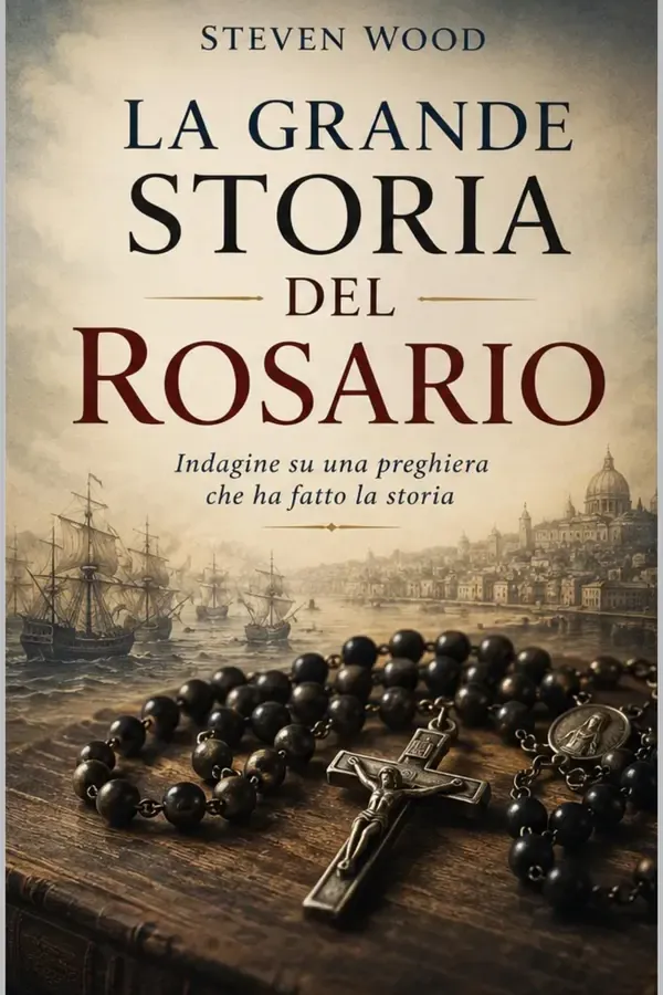 Copertina dell'ebook LA GRANDE STORIA DEL ROSARIO: Indagine su una preghiera che ha fatto la storia di Steven Wood