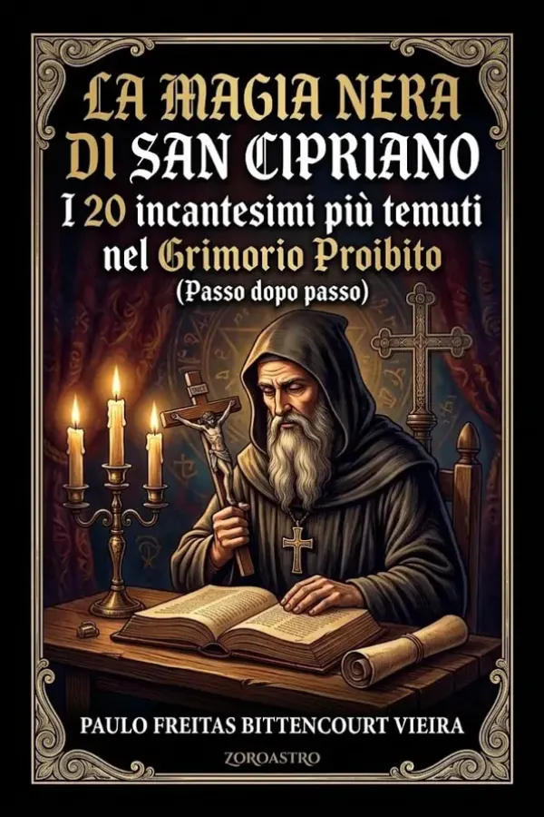 Copertina dell'ebook LA MAGIA NERA DI SAN CIPRIANO I 20 incantesimi più temuti nel Grimorio Proibito (Passo dopo passo) di Paulo Freitas Bittencourt Vieira