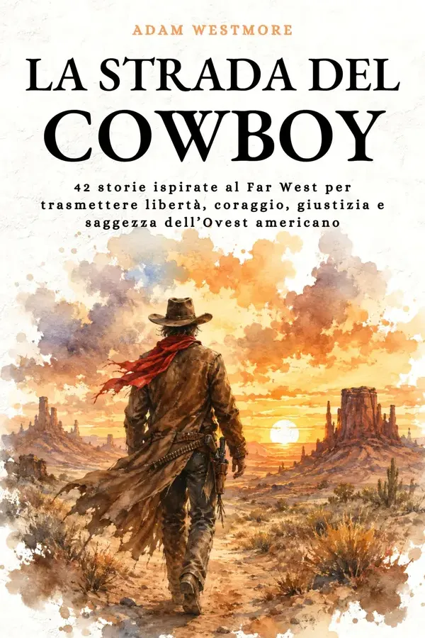 Copertina dell'ebook La Strada del Cowboy: 42 storie ispirate al Far West per trasmettere libertà, coraggio, giustizia e saggezza dell'Ovest americano (Saggezza Zen) di Adam Westmore