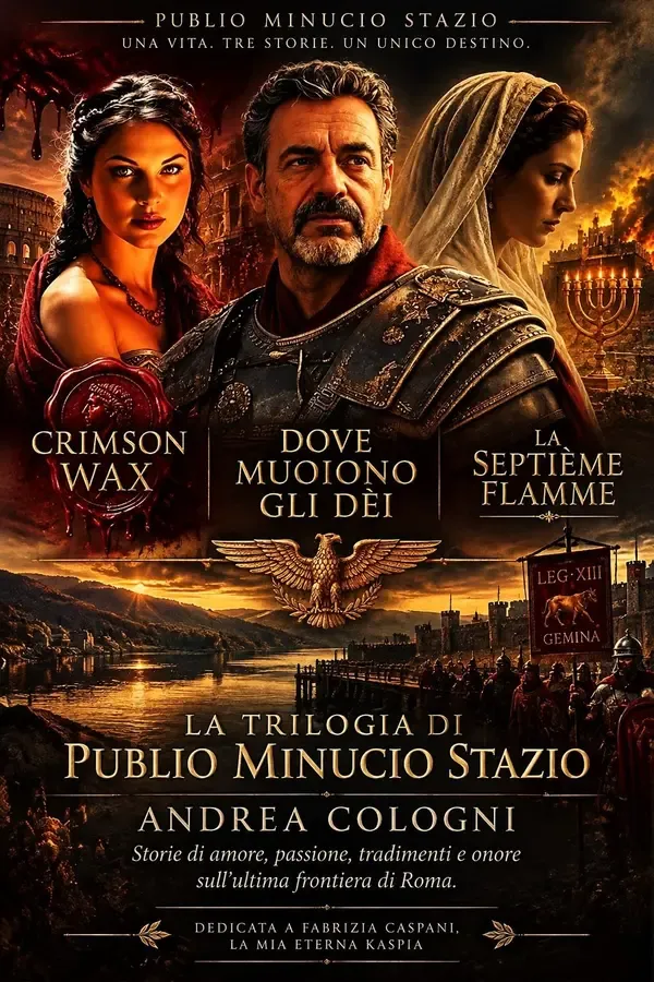 Copertina dell'ebook La Trilogia di Publio Minucio Stazio: Storie di amore, passione, tradimenti ed onore sull'ultima frontiera di Roma di andrea cologni