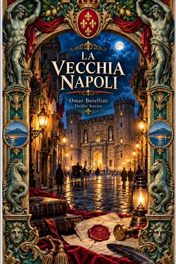 Copertina dell'ebook LA VECCHIA NAPOLI: Thriller Storico: Quando la città si spegne, qualcuno comincia a comandare. Napoli 1846 (Romanzi Storici) di Omar Berellini