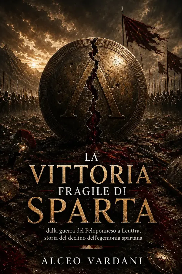 Copertina dell'ebook La vittoria fragile di Sparta: Dalla guerra del Peloponneso a Leuttra, storia del declino dell'egemonia spartana di Alceo Vardani