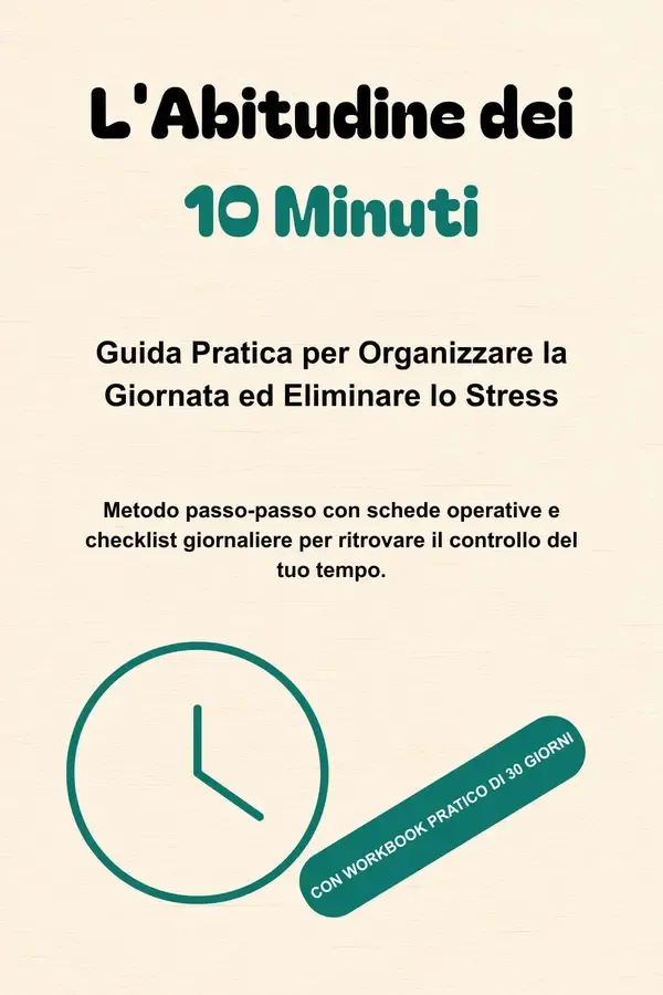 Copertina dell'ebook L'Abitudine dei 10 Minuti : Guida Pratica per Organizzare la Giornata ed Eliminare lo Stress di Silvia Cortinovis