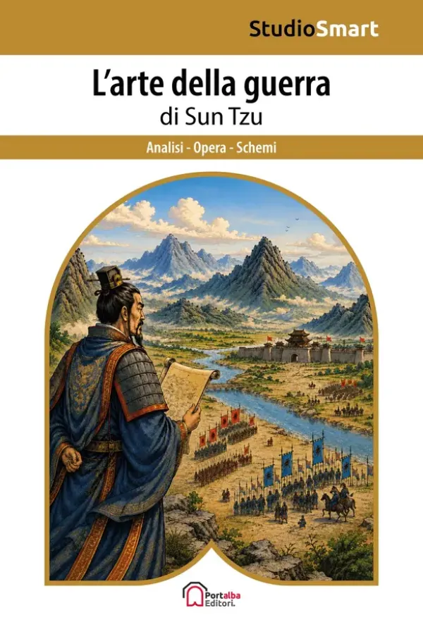 Copertina dell'ebook L'arte della guerra di Sun Tzu: Edizione integrale in italiano moderno con schemi per capitoli di Portalba Editori