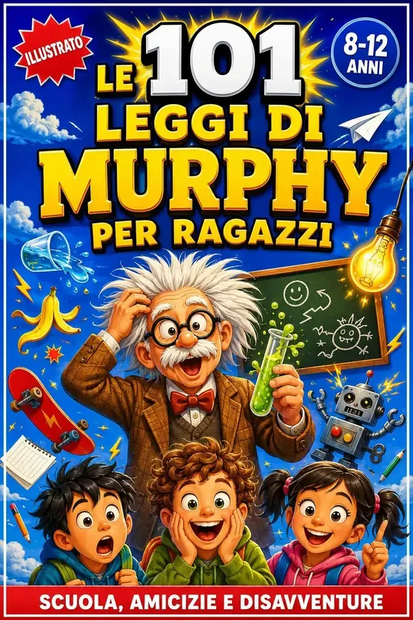 Copertina dell'ebook Le 101 Leggi di Murphy per Ragazzi: Scuola, Amicizie e Disavventure Illustrate e Divertenti per Scoprire il Lato Positivo degli Imprevisti, Credere in Sé e Trasformare i Problemi in Punti di Forza! di Chiara M. Bonetti
