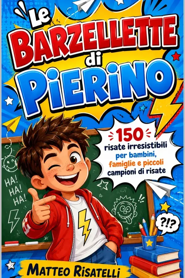 Copertina dell'ebook Le Barzellette di Pierino: 150 risate irresistibili per bambini, famiglie e piccoli campioni di risate di Matteo Risatelli