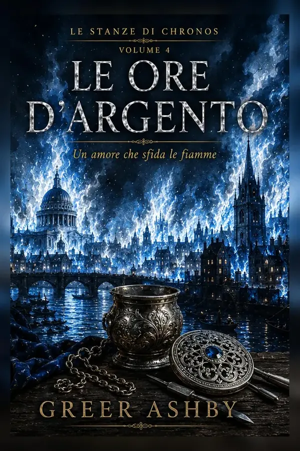 Copertina dell'ebook Le ore d'argento: Un amore che sfida le fiamme (Le Stanze di Chronos Vol. 4) di Greer Ashby