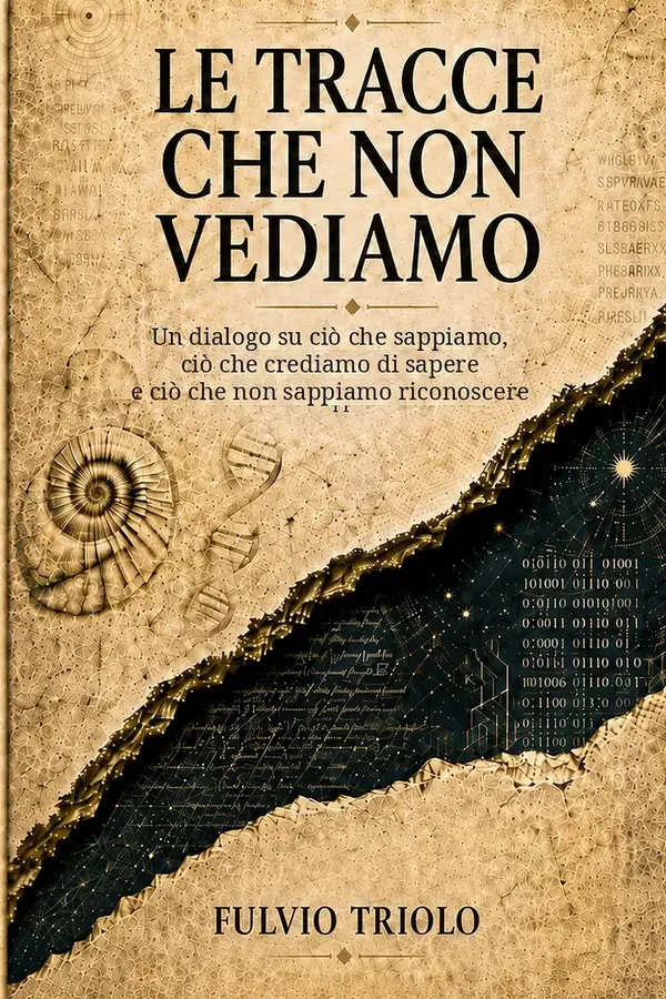 Copertina dell'ebook LE TRACCE CHE NON VEDIAMO: Un dialogo su ciò che sappiamo, ciò che crediamo di sapere e ciò che non sappiamo riconoscere di Fulvio Triolo