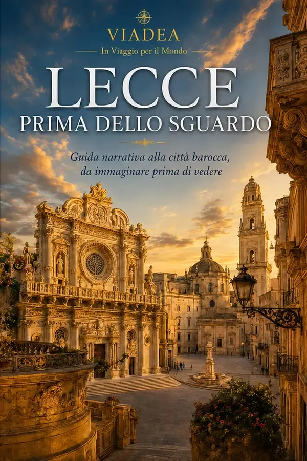 Copertina dell'ebook Lecce prima dello sguardo : Guida narrativa alla città barocca, da immaginare prima di vedere di Mario Corallo