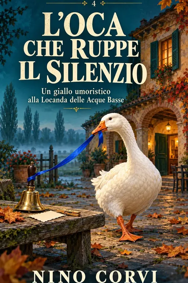 Copertina dell'ebook L'oca che ruppe il silenzio: Un giallo umoristico alla Locanda delle Acque Basse (I misteri della Locanda delle Acque Basse Vol. 4) di Nino Corvi