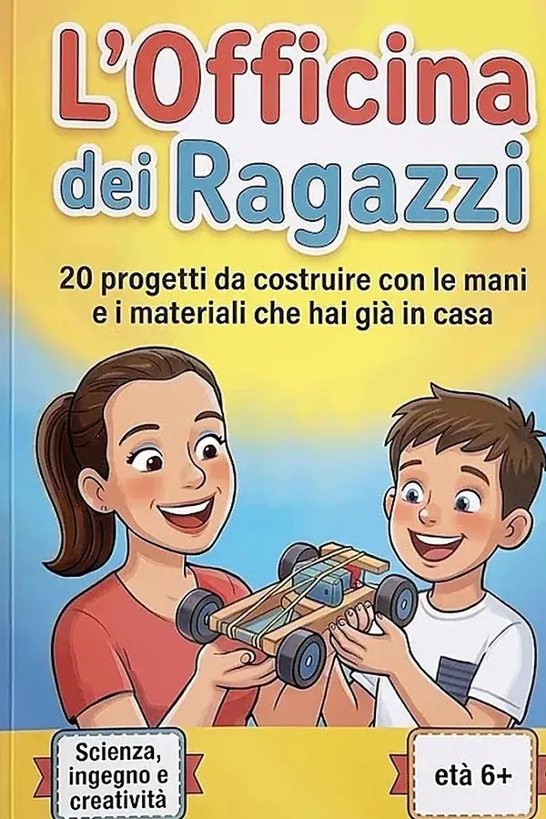 Copertina dell'ebook L'officina dei Ragazzi : 20 progetti da costruire con le mani e i materiali che hai già in casa di Fabrizio Oppo
